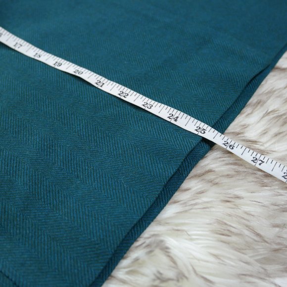 PENDLETON Vintage Virgin Woolen Mills Skirt Size 16 Herringbone Teal Side Pocket - Picture 8 of 8
